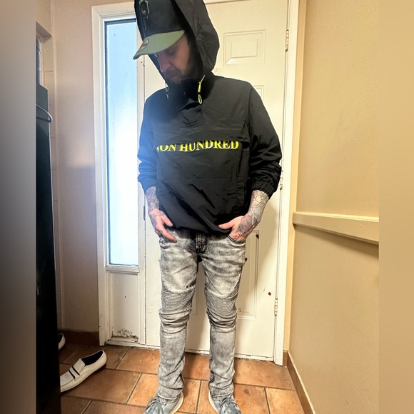 Won Hundred pullover kangaroo hooded windbreaker - Picture 5 of 5